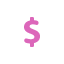 Products Dollar Pink Icon