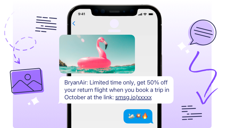 Examples of business MMS messages on a mobile handset - new product range and free shipping coupons via MMS. Examples of business MMS messages on a mobile handset - new product range and free shipping coupons via MMS.