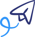 Paperplane flying graphic